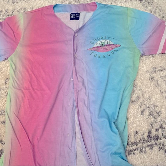 Pastel rainbow raver jersey - Picture 2 of 4